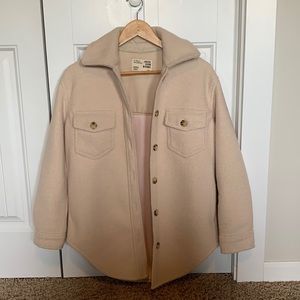 Jackson Rowe Cream Shacket - XS